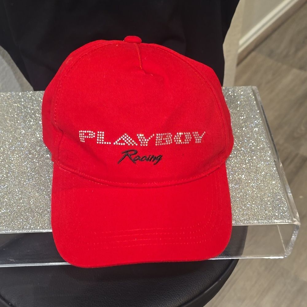 PLAYBOY Racing Rhinestone Adjustable Cap - Picture 3 of 5